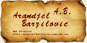 Aranđel Barzilović vizit kartica